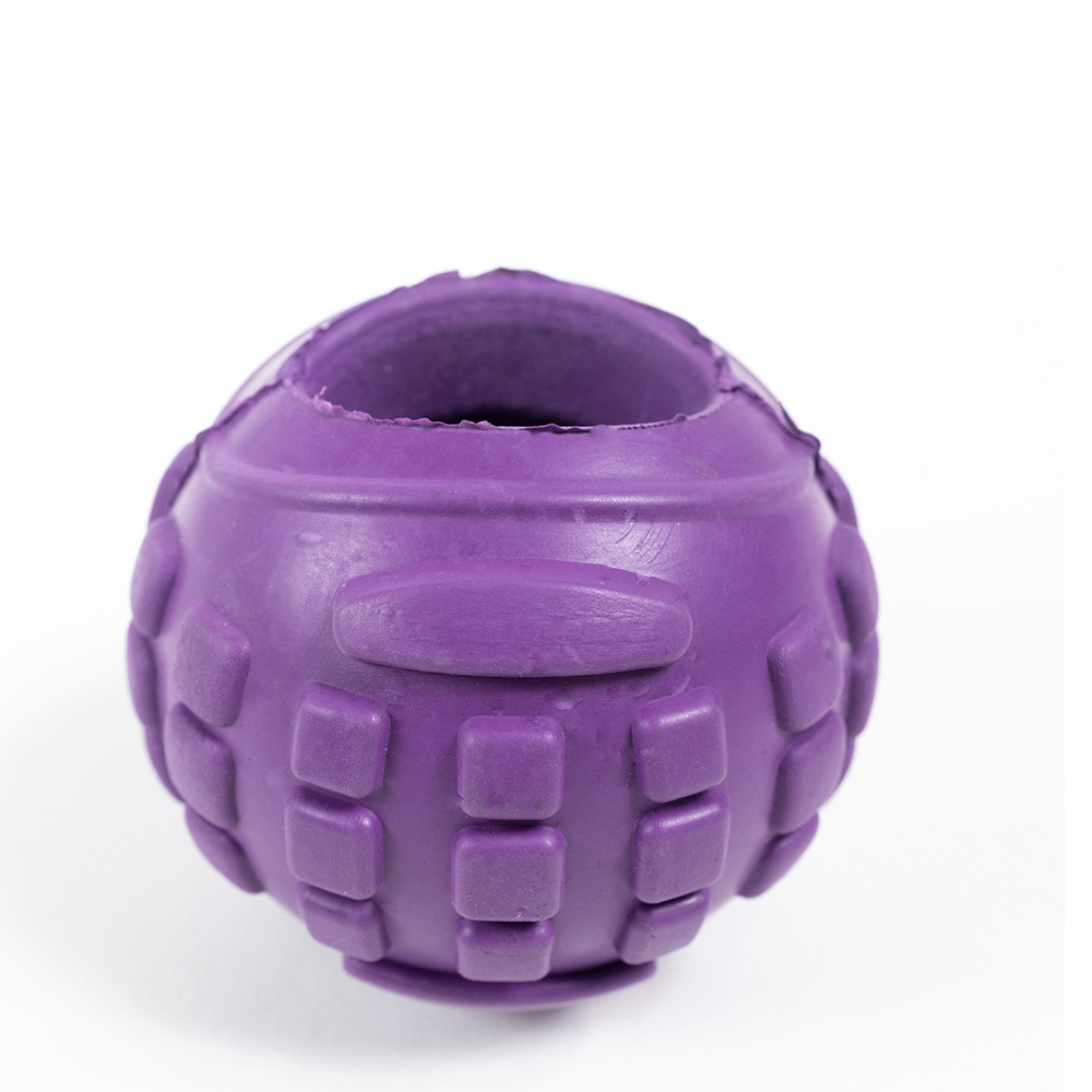 Juguete Caucho Pelota Huecos (Amarillo)