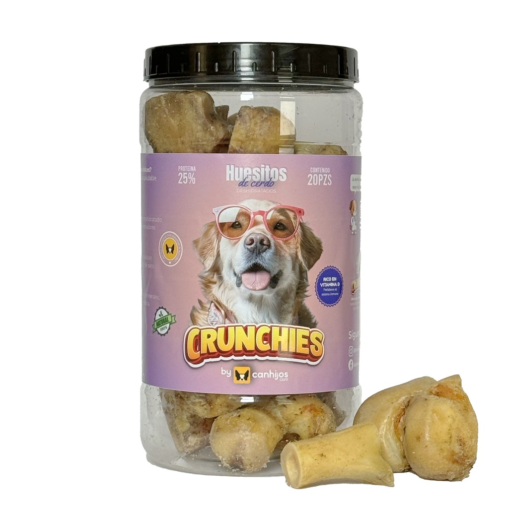 [C3087] Crunchies - Bote con huesitos de cerdo 20pzs