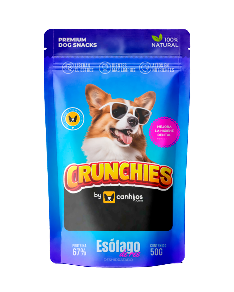 Crunchies - Premio Esófago de Res 50gr