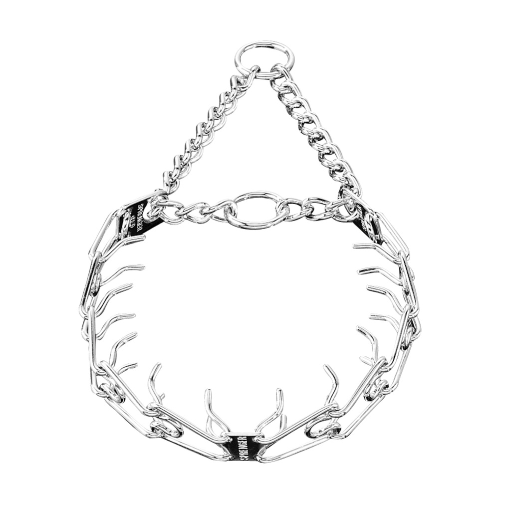 [U6776] Sprenger - Collar Ultra-Plus Con Placa Central Y Cadena De Montaje En Acero Cromado (41cm)
