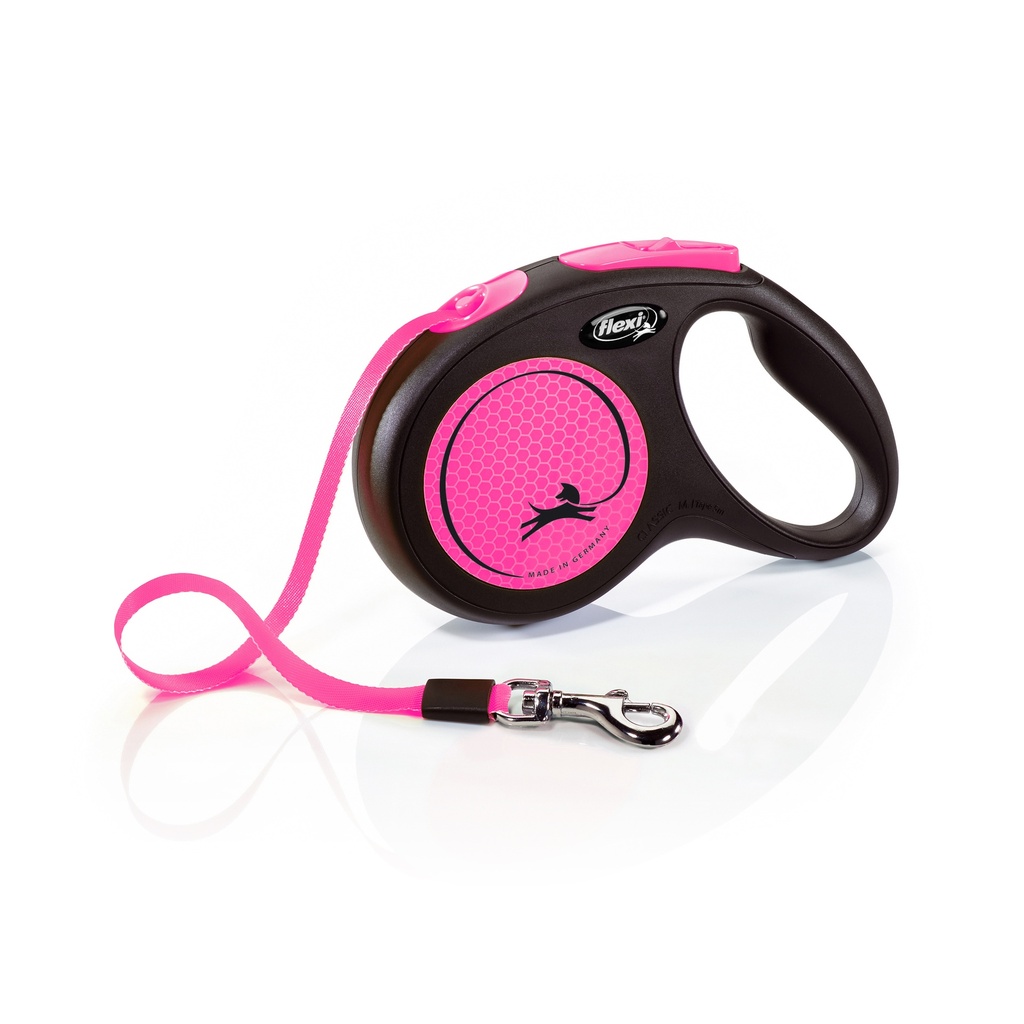 [FX32022] Flexi - Correa Neon Rosa (Chico)