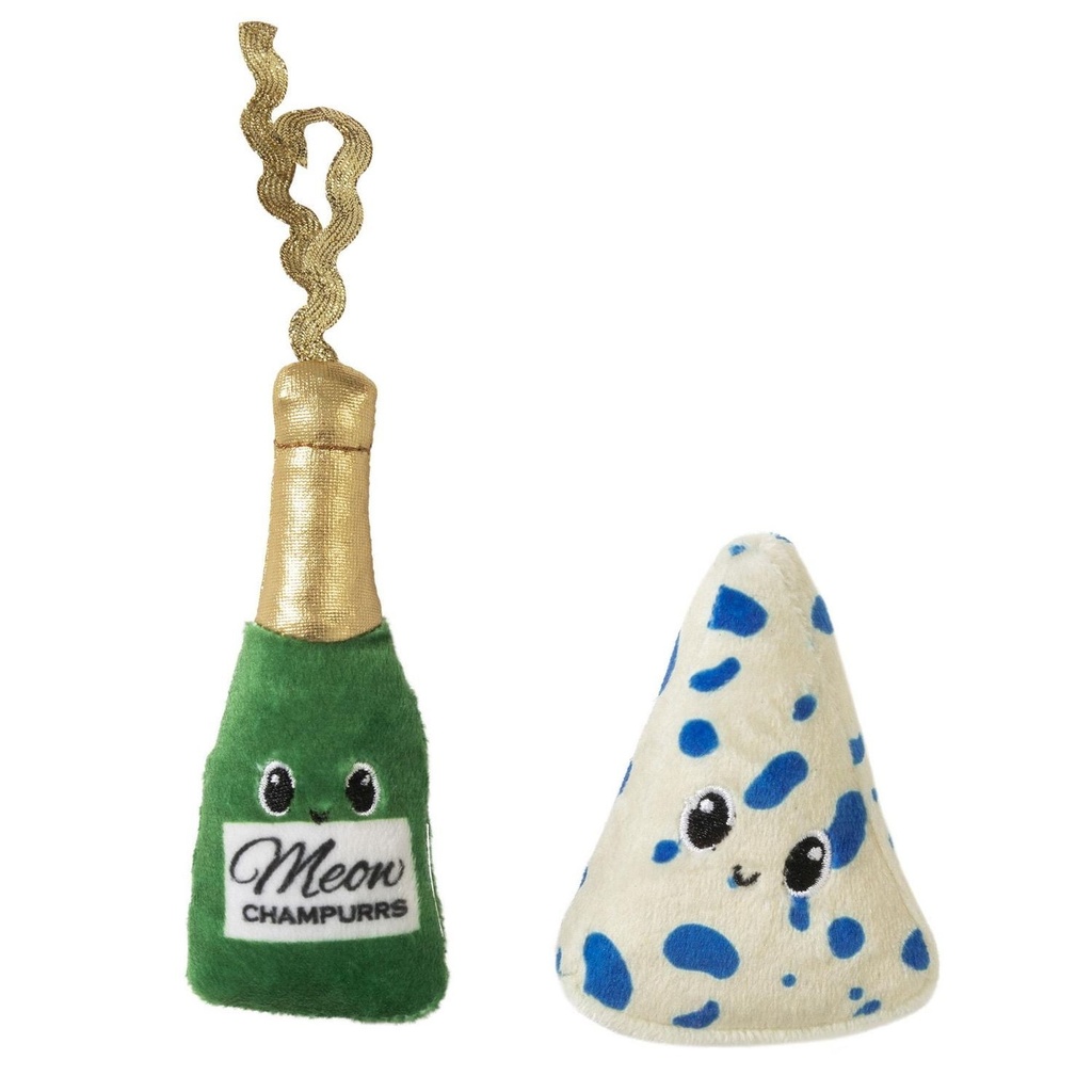 [Q16501] Quirky Kitty - QK Wine and Cheese Catnip Plush 2PK