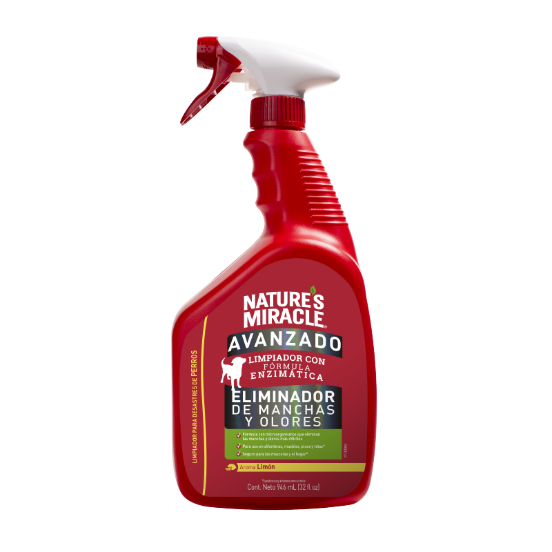 Nature´s Miracle -  Eliminador Manchas Y Olores Dificiles Aroma Limón 946Ml 