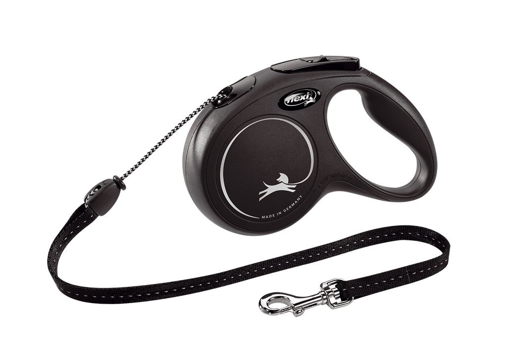 Flexi - Correa Clásica Retráctil Negra