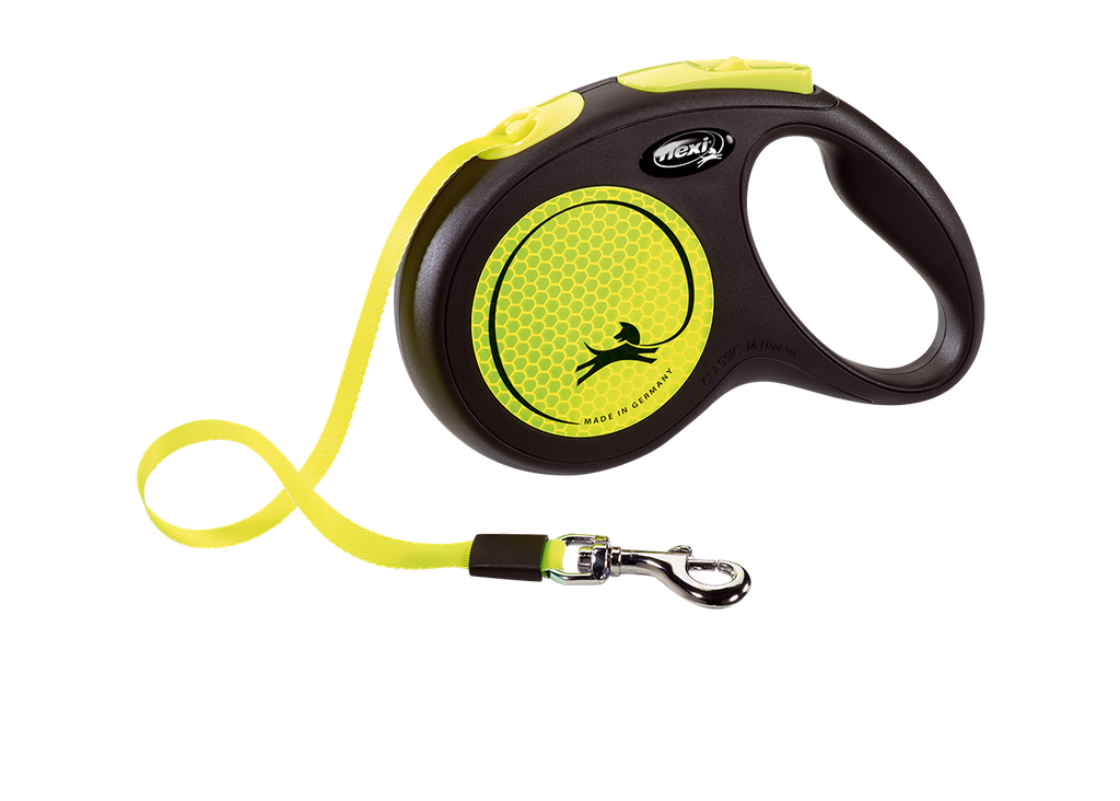 Flexi - Correa Clásica Retráctil Neón Amarilla