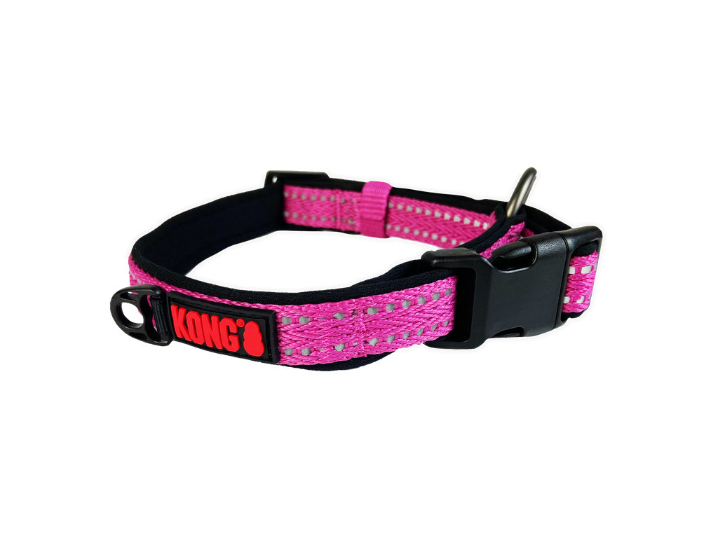 [K-S9233] Kong - Collar Rosa Nylon (Chico)