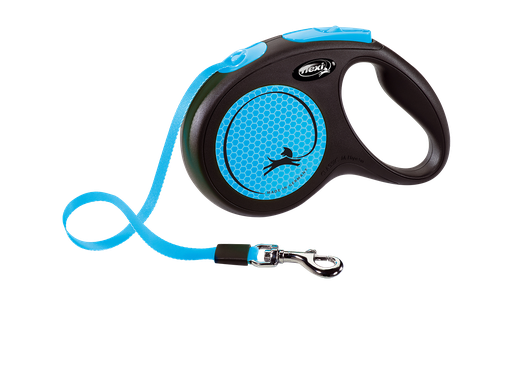 Flexi - Correa Clásica Retráctil Neón Azul