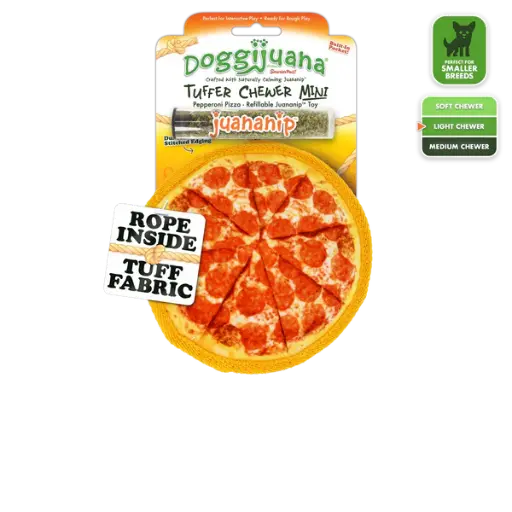 [D5537] Doggijuana - Mini Pizza con Cuerda