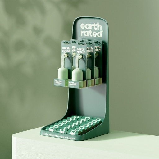 Earth rated Display mostrador (incluye 6 dispensadores +21 rollos)