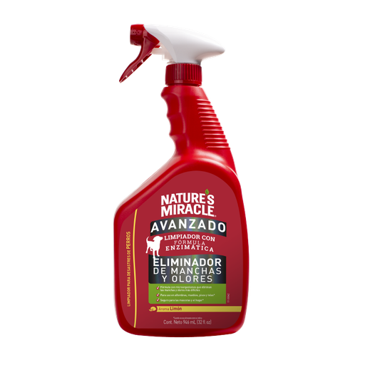 [P96987] Nature´s Miracle -  Eliminador Manchas Y Olores Dificiles Aroma Limón 946Ml 
