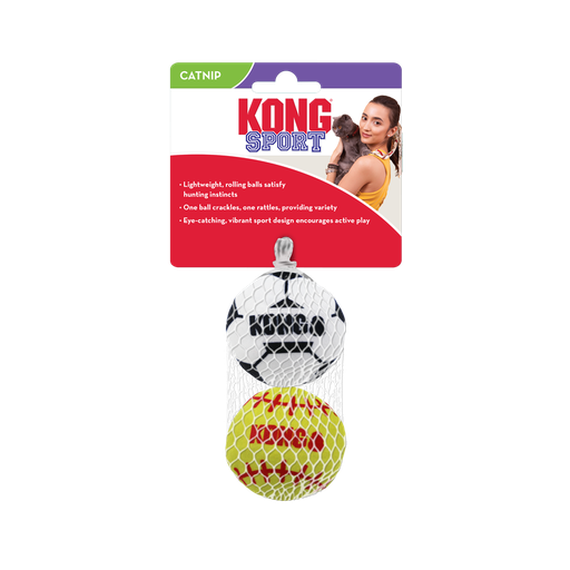 Kong - Pelota Deportiva con Catnip 2 pzs